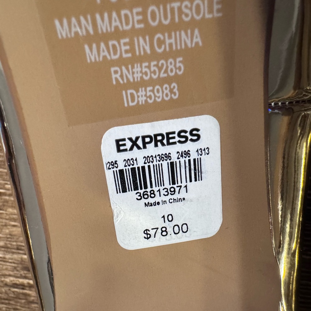 Express Gold Heels - Picture 7 of 8